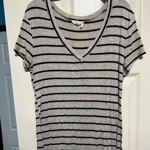 Cream and black striped shirt